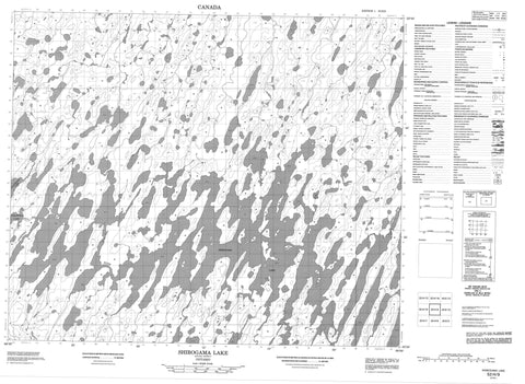 053H09 Shibogama Lake Canadian topographic map, 1:50,000 scale