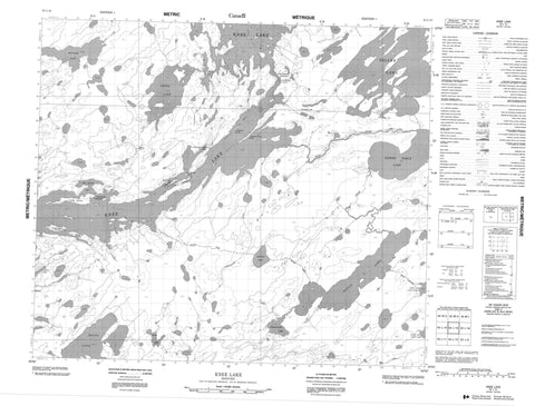 053L15 Knee Lake Canadian topographic map, 1:50,000 scale