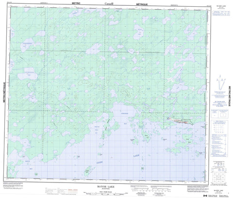053L16 Mcivor Lake Canadian topographic map, 1:50,000 scale