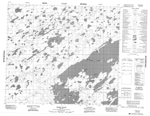 053M02 Mines Point Canadian topographic map, 1:50,000 scale