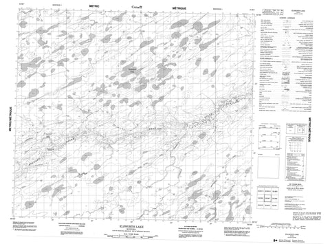 053M07 Elsworth Lake Canadian topographic map, 1:50,000 scale