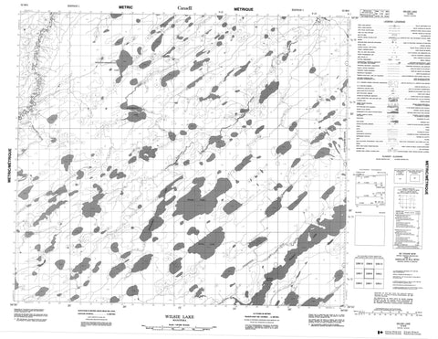 053M08 Wilsie Lake Canadian topographic map, 1:50,000 scale