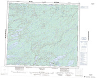 053M Knee Lake Canadian topographic map, 1:250,000 scale