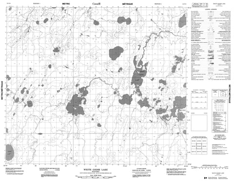 053N03 White Goose Lake Canadian topographic map, 1:50,000 scale