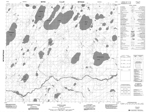 053N06 Patch Lake Canadian topographic map, 1:50,000 scale