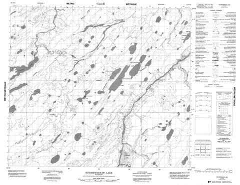 053N12 Kinosewkenaw Lake Canadian topographic map, 1:50,000 scale