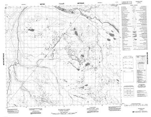 053O06 Redhead Lakes Canadian topographic map, 1:50,000 scale