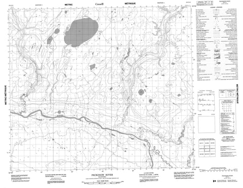 053O13 Peckinow River Canadian topographic map, 1:50,000 scale