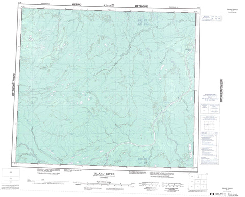 053P Island River Canadian topographic map, 1:250,000 scale