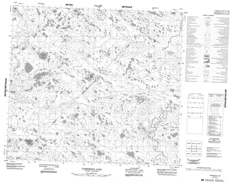 054A05 Commission Lake Canadian topographic map, 1:50,000 scale
