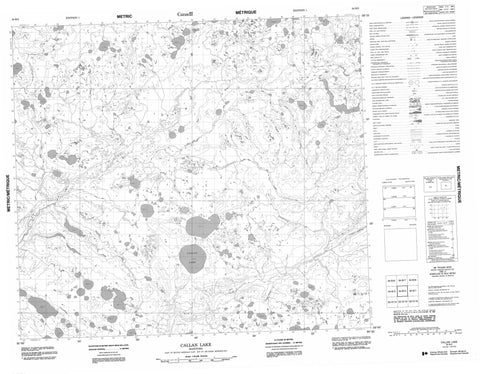 054B02 Callan Lake Canadian topographic map, 1:50,000 scale