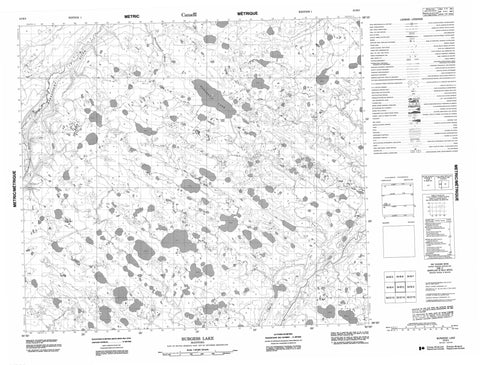 054B03 Burgess Lake Canadian topographic map, 1:50,000 scale