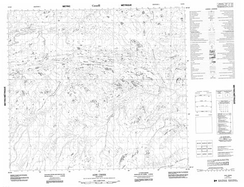 054B05 Adie Creek Canadian topographic map, 1:50,000 scale