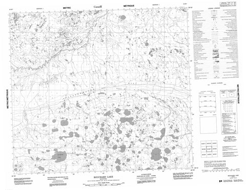 054B07 Bouchard Lake Canadian topographic map, 1:50,000 scale