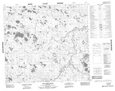 054B10 Minaker Lake Canadian topographic map, 1:50,000 scale