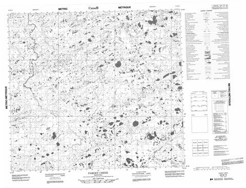 054B14 Fargey Creek Canadian topographic map, 1:50,000 scale