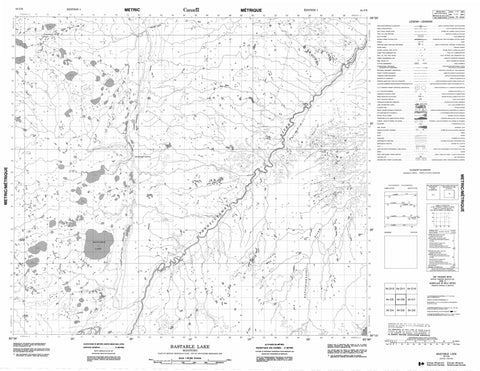 054C06 Bastable Lake Canadian topographic map, 1:50,000 scale