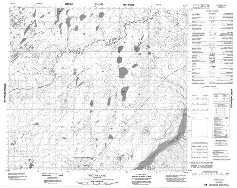 054C13 Broten Lake Canadian topographic map, 1:50,000 scale