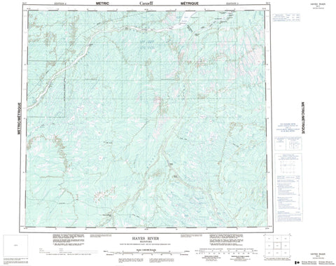 054C Hayes River Canadian topographic map, 1:250,000 scale