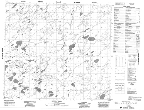 054D01 Lenora Lake Canadian topographic map, 1:50,000 scale