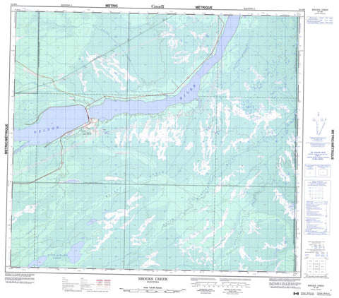 054D08 Brooks Creek Canadian topographic map, 1:50,000 scale