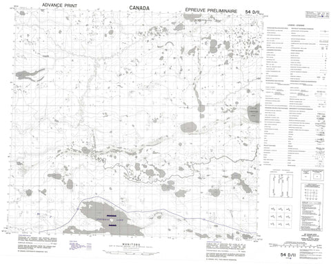 054D11 No Title Canadian topographic map, 1:50,000 scale