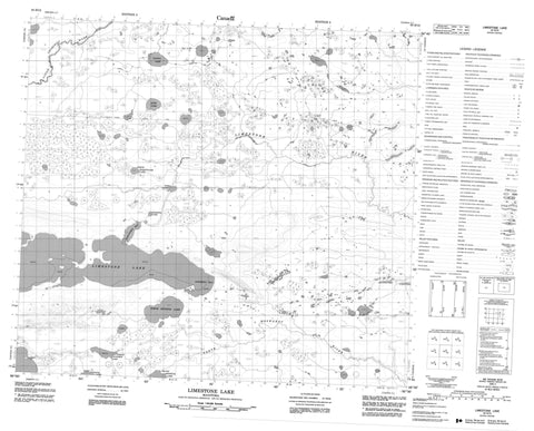 054D12 Limestone Lake Canadian topographic map, 1:50,000 scale