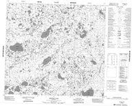 054E02 Mistake Lake Canadian topographic map, 1:50,000 scale