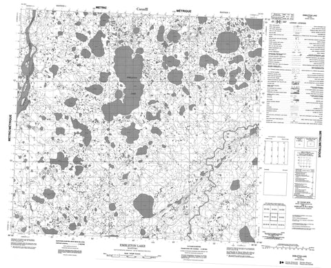 054E04 Embleton Lake Canadian topographic map, 1:50,000 scale