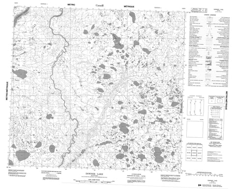 054E06 Downer Lake Canadian topographic map, 1:50,000 scale