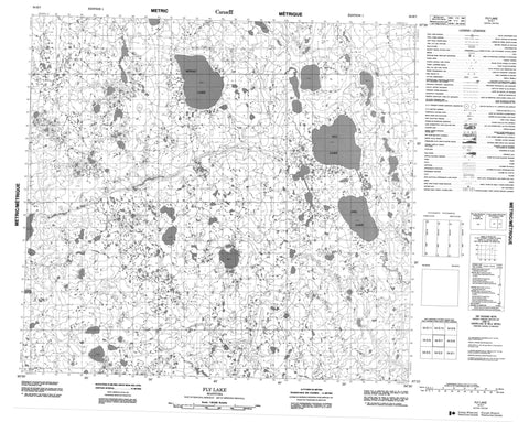 054E07 Fly Lake Canadian topographic map, 1:50,000 scale