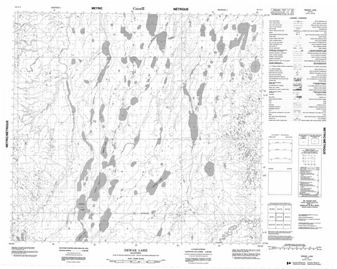 054F04 Dewar Lake Canadian topographic map, 1:50,000 scale