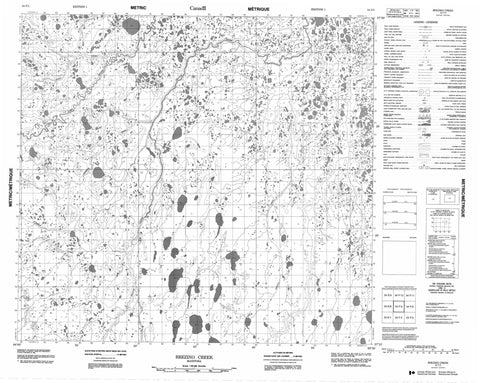 054F05 Brezino Creek Canadian topographic map, 1:50,000 scale