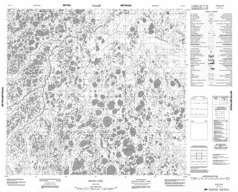 054F11 Brady Lake Canadian topographic map, 1:50,000 scale