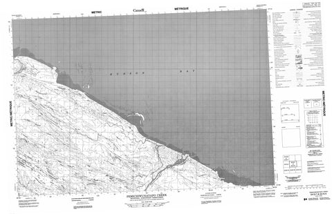 054G01 Pemichiwunatapo Creek Canadian topographic map, 1:50,000 scale