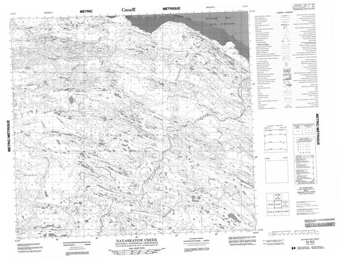 054G02 Nayaskayow Creek Canadian topographic map, 1:50,000 scale