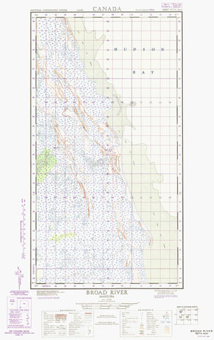 054K02W Broad River Canadian topographic map, 1:50,000 scale