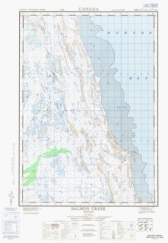 054K06E Salmon Creek Canadian topographic map, 1:50,000 scale