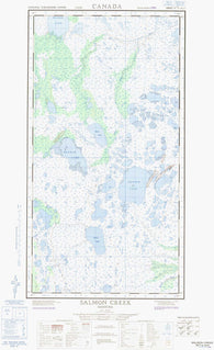 054K06W Salmon Creek Canadian topographic map, 1:50,000 scale