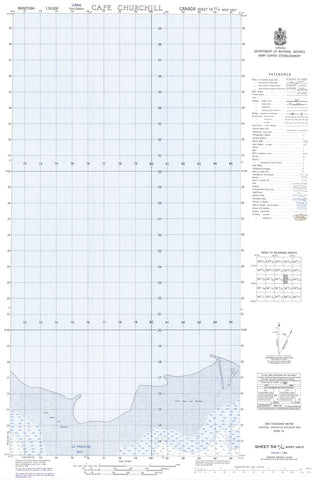 054K14W Cape Churchill Canadian topographic map, 1:50,000 scale