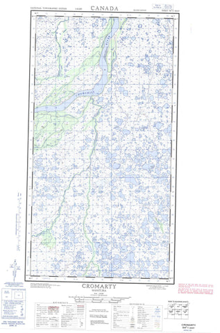 054L01W Cromarty Canadian topographic map, 1:50,000 scale