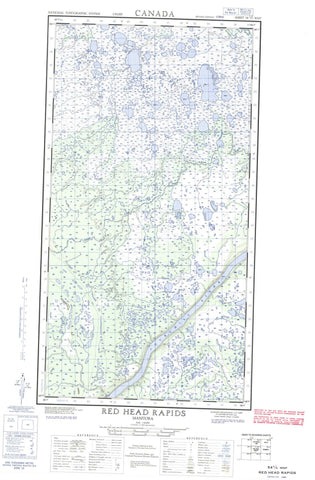 054L02W Red Head Rapids Canadian topographic map, 1:50,000 scale