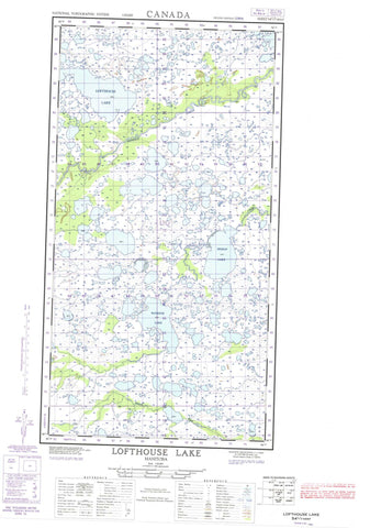 054L07W Lofthouse Lake Canadian topographic map, 1:50,000 scale