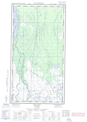 054L08E Bylot Canadian topographic map, 1:50,000 scale