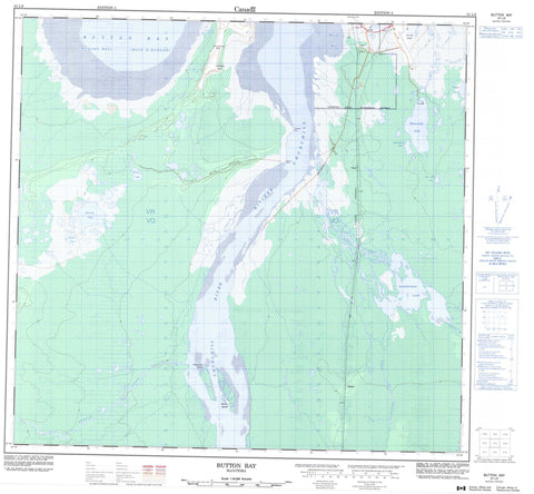 054L09 Button Bay Canadian topographic map, 1:50,000 scale