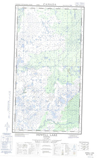 054L10E Nowell Lake Canadian topographic map, 1:50,000 scale