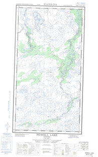 054L10W Nowell Lake Canadian topographic map, 1:50,000 scale