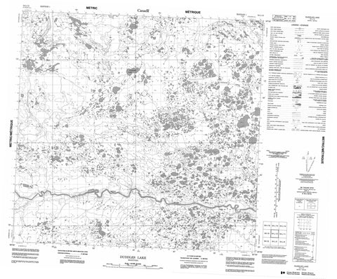 054L12 Duddles Lake Canadian topographic map, 1:50,000 scale