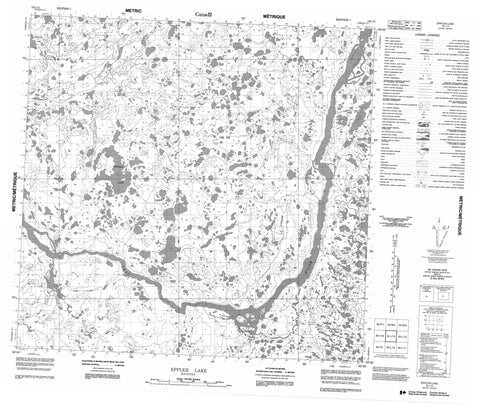 054L13 Eppler Lake Canadian topographic map, 1:50,000 scale