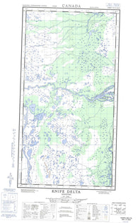 054L15W Knife Delta Canadian topographic map, 1:50,000 scale